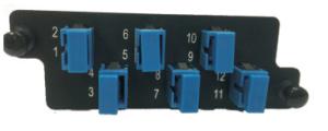 China 6 Ports Fiber Optic Patch Panel , SC SM Fiber Adapter Panel wholesale