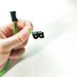 22cm Fiber Most Optic Loop Bypass Olive Green Cable Female Adapter For BGM