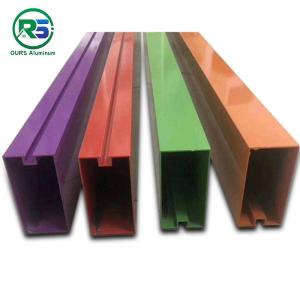 China Decorative Multicolor Suspended Ceiling Metal Strips Tile Fireproof Square Tube Strip Ceiling wholesale
