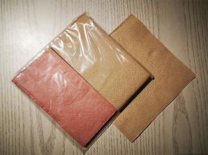 China Disposable Skin Friendly Color Paper Napkin 17gsm Soft Of Two Color wholesale