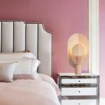 Post-modern minimalist grid iron decorative table lamp living macaron lamp(WH