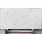 7% Resin 30MM Glossy White Calacatta With Grey Veins For Bathroom