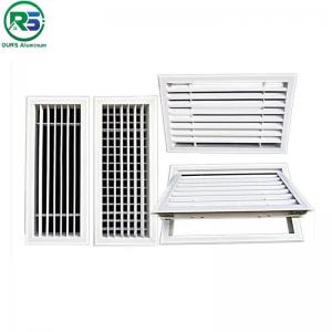 China Flat Stamped Steel Grille Register Air Conditioning Vent Covers Ceiling 12x6 Sidewall Register on sale