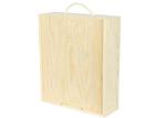 Handmade 6 Bottle Wooden Wine Box , Personalized Pine Wood Craft Box With Lid