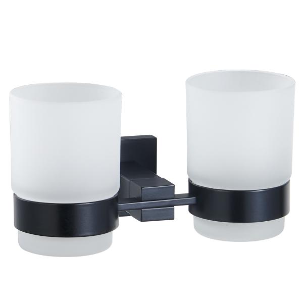 Polished Bathroom Tumbler Holders Wall Mounted Glass Stainless Steel Toothbrush