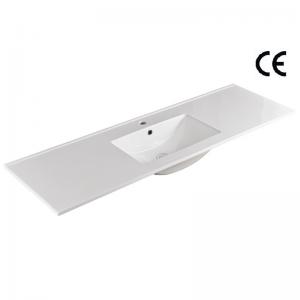 China Ceramic Vanity Basin Wash With Cabinet Big Rectangular 610X460X180mm wholesale