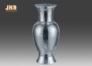 China Classic Mirror Mosaic Fiberglass Planters Table Vases For Home Hotel Wedding wholesale