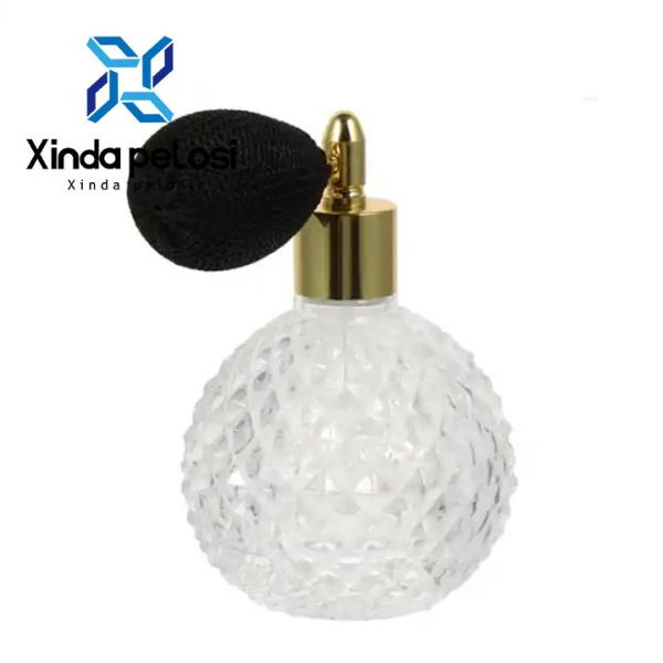 Spray Pump For Perfume Bottles Empty Luxury Flat Square Fragrance Bottle Black Refillable