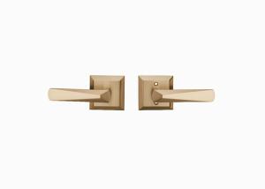 China Square Brass Handles , Non Locking Passage Door Lever For Hallway wholesale