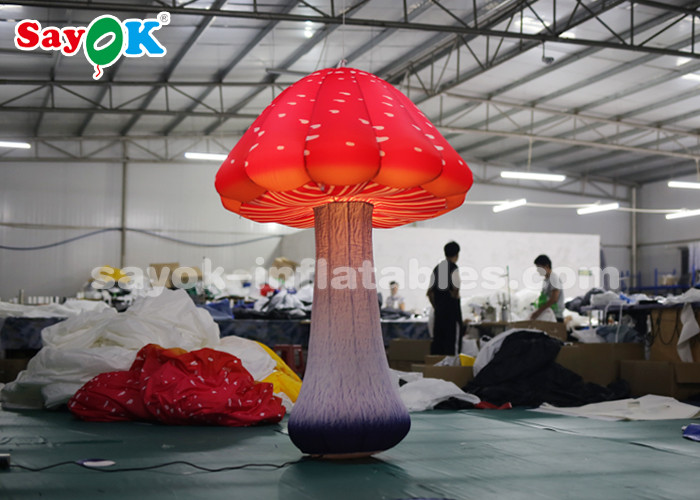 2m 16 Color LED Light Mushroom Inflatable Lighting Decoration For Advertising