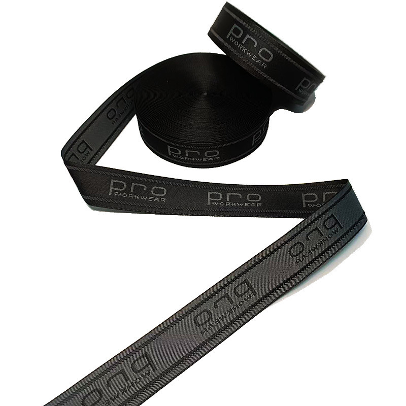 Custom Rubber Non Slip Polyester Jacquard Webbing For Cloth