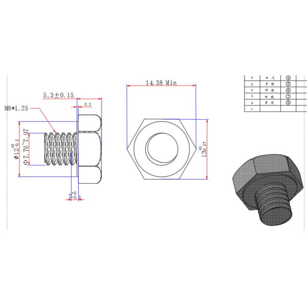 Custom External Hexagonal Decorative Screw Stainless Steel Nail Electrophoretic