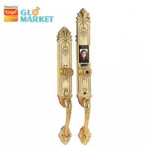 China Glomarket Tuya Smart Door Lock Luxury Villa Pure Copper Antique Face Recognition Fingerprint Unlock Electronic Door lock wholesale