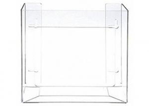 China PETG Horizontal Clear Glove Dispenser Holder 2 Boxes Wall Mounted Acrylic Box Custom wholesale