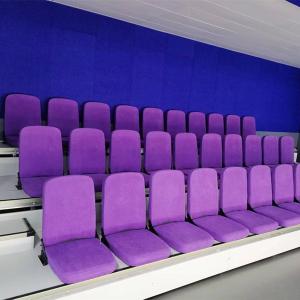 China purple Floor Mounted Telescopic Seats Retractable Bleacher Seating System wholesale
