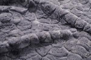 China Grey Solid Faux Fur Rabbit Pattern Fabric Polyester 150cm on sale