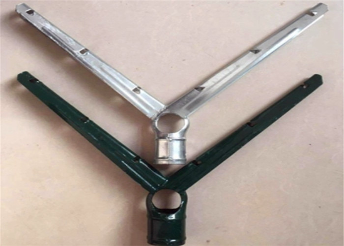 2 1/2" X 1 5/8" Black 6-Strand Barbed Wire Extension Arm For Chain Link Fence