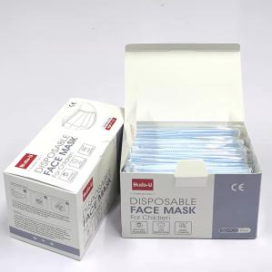 China Blue Disposable Medical Face Mask , Earloop MDR Kids Face Mask 3 Layers wholesale