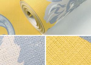 China Modern Yellow Color Non Woven Wallpaper Washable For Livingroom , Size Customized wholesale
