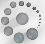 Customized Ball Mill Forging Cast Iron Balls 30mm 150mm In Mining Cement Power