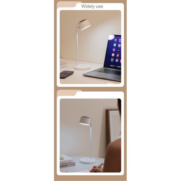 Portable Magnetic Wireless Charging EyeProtection Desk Lamp, Home Office & Study Ambiance Enhancer