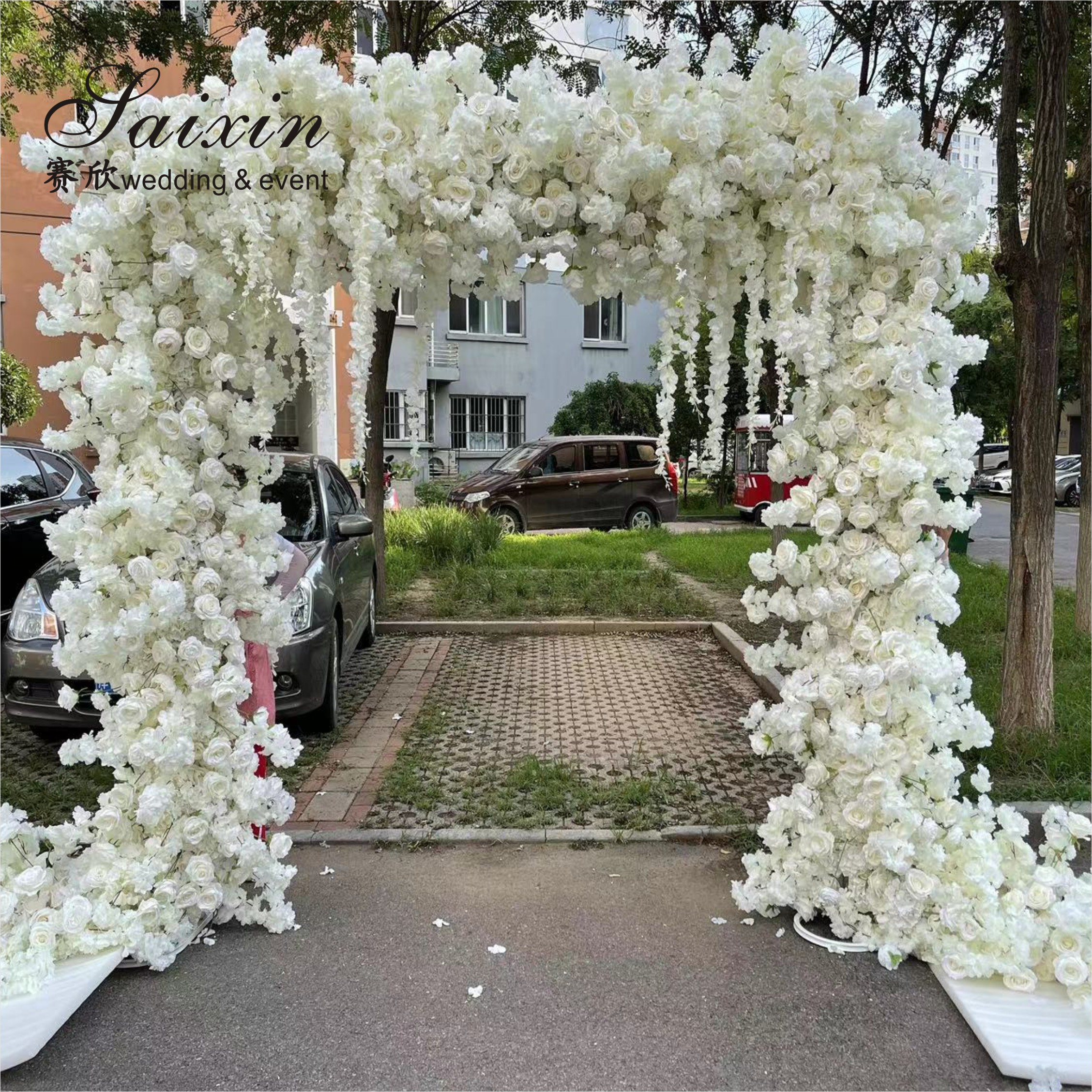 Artificial Wedding Arch Flowers Fake Floral Arch Decoration Supplies