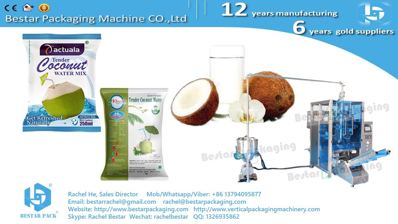 Automatic liquid pouch packing machine with rotary pump and customized exhaust system BSTV-450P