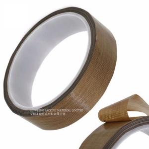 China 80 Micron RoHS High Temp PTFE Tape , PTFE Glass Cloth Tape wholesale