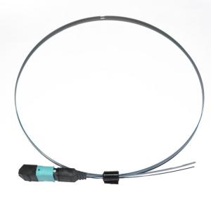 China 1 Meter Fiber Optic Ribbon 8 Core MPO OM3 OM4 Pigtail wholesale