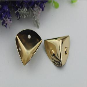 China Guangzhou manufacturer decorative light gold 45*22 mm metal bag corner for handbag wholesale