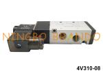1/4'' NPT 5/2 Way 4V310-08 Electric Air Solenoid Valve Pneumatic Control Pilot