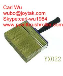 China Natural pure bristle Chinese bristle synthetic mix shed fence wall paint brush wood handle plastic handle 5 inch WB-011 wholesale