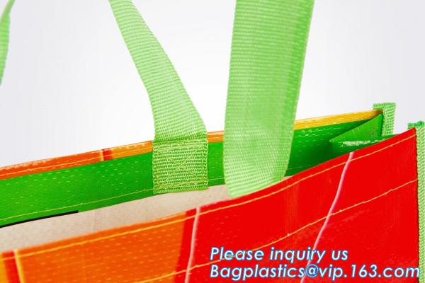 Eco Friendly Tote Shopping Carry Fabric PP Laminated Recyclable Woven Bag,