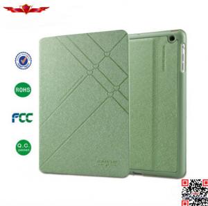 China Newest Fashion Design Silk Texture Leather Flip Cover Cases For Ipad 4 High Quality wholesale
