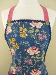 Ladies Apron, Adult Apron, Blue Kitchen Apron, Full Cooking Apron, Kitchen Apron