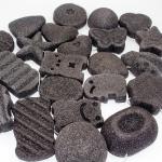 ODM Different Shaped Charcoal Baby Bath Sponge For Sensitive Skin