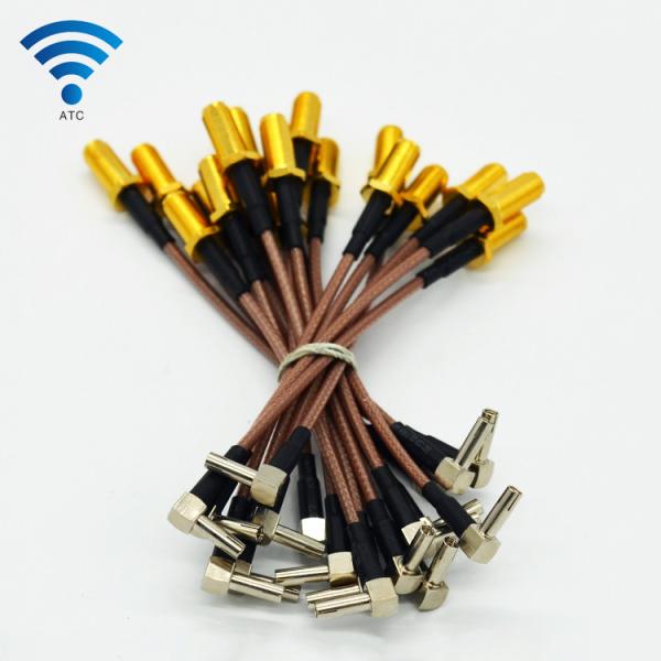 MCX to 90 Degree SMA Male Cable , RG316 Pigtail Extension Custom Coax Cable
