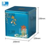 Custom design Large Size Gift Tin Cans Tea Box Food Grade Square Tin Box Metal