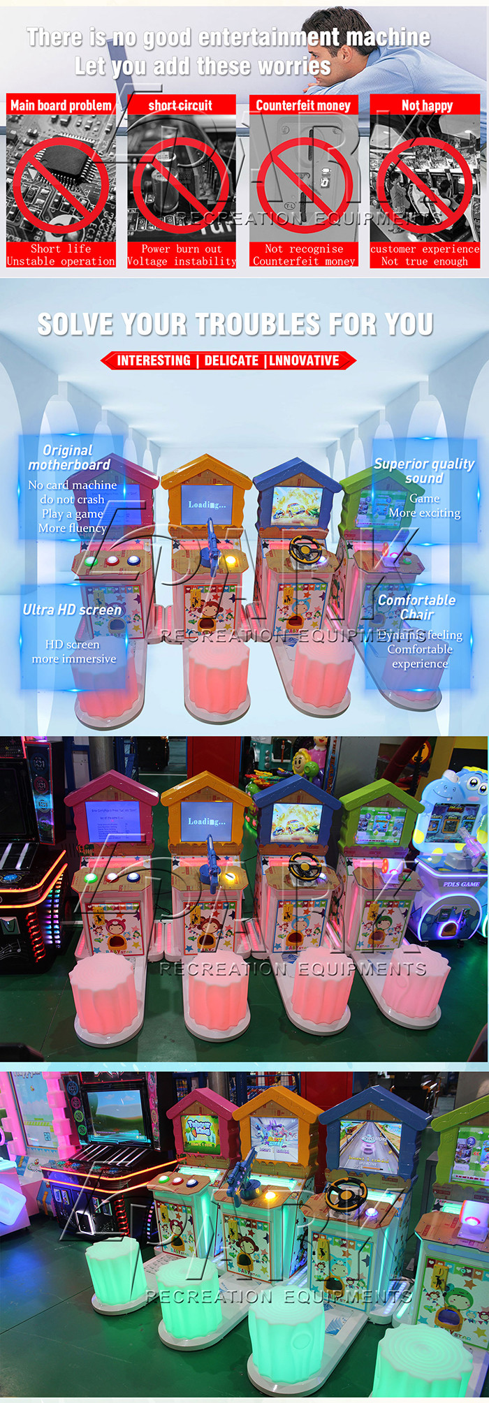 Small House Series hot sale for kids arcade games machines coin pusher machine for sale
