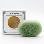 White Kaolin Clay Dehumidification Facial Konjac Sponge 8.5*5.5*2.5cm