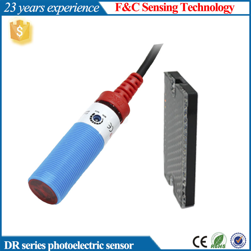  Retro-Reflective M18 Photoelectric Sensors Reflector NPN Type 2M Sensing Switch