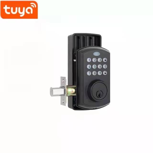 TUYA App Glass Door Smart Lock Aluminum Alloy Household Wooden Door Digital Lock