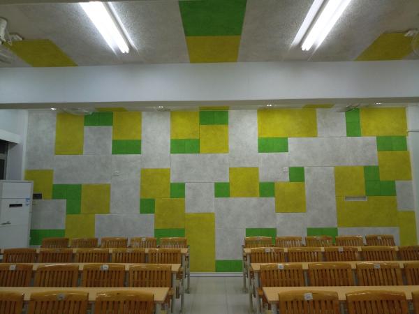 1200*600*25MM Classroom RAL Painting Wood Wool Cement Acoustic Panel Soundproofi