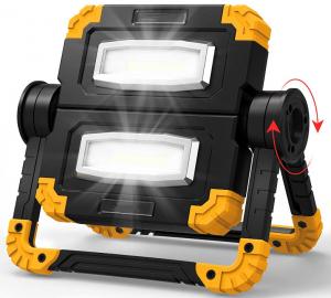 China Rechargeable Portable LED Work Light 2 COB 2000Lumens 360 Degree Rotation Foldable wholesale
