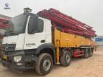 56M Used Concrete Pump Truck , Second Hand Sany Pump Truck On Benz Chassis Arocs