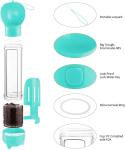 Lightweight Blue Leak Proof Dog Bowl Water Bottle With Drinking And Feeding