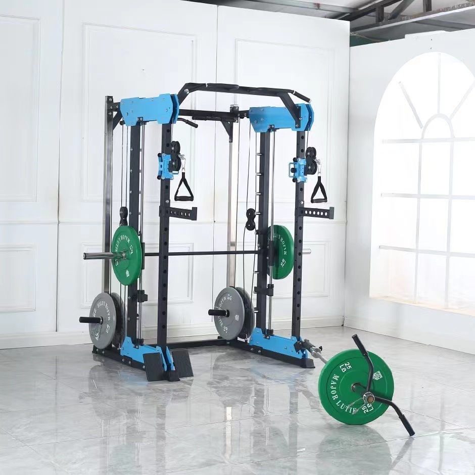 Workout Equipment Weight Bench Rowing Leg Press Smith Machine Squat Rack Multi Functional Power Rack Cage