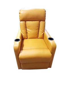 China Yellow Color Theater Seating Sofa GB8-05 Row LED Lightwith Cup Holder wholesale