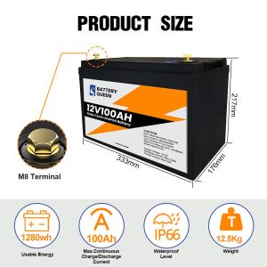 China On board Portable 12.8V 100ah Air conditioner Lithium Lifepo4 Battery Pack For Camper wholesale