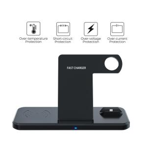 China Dual 15W Custom Wireless Charger 4 In 1 Compatible Multiple Devices wholesale